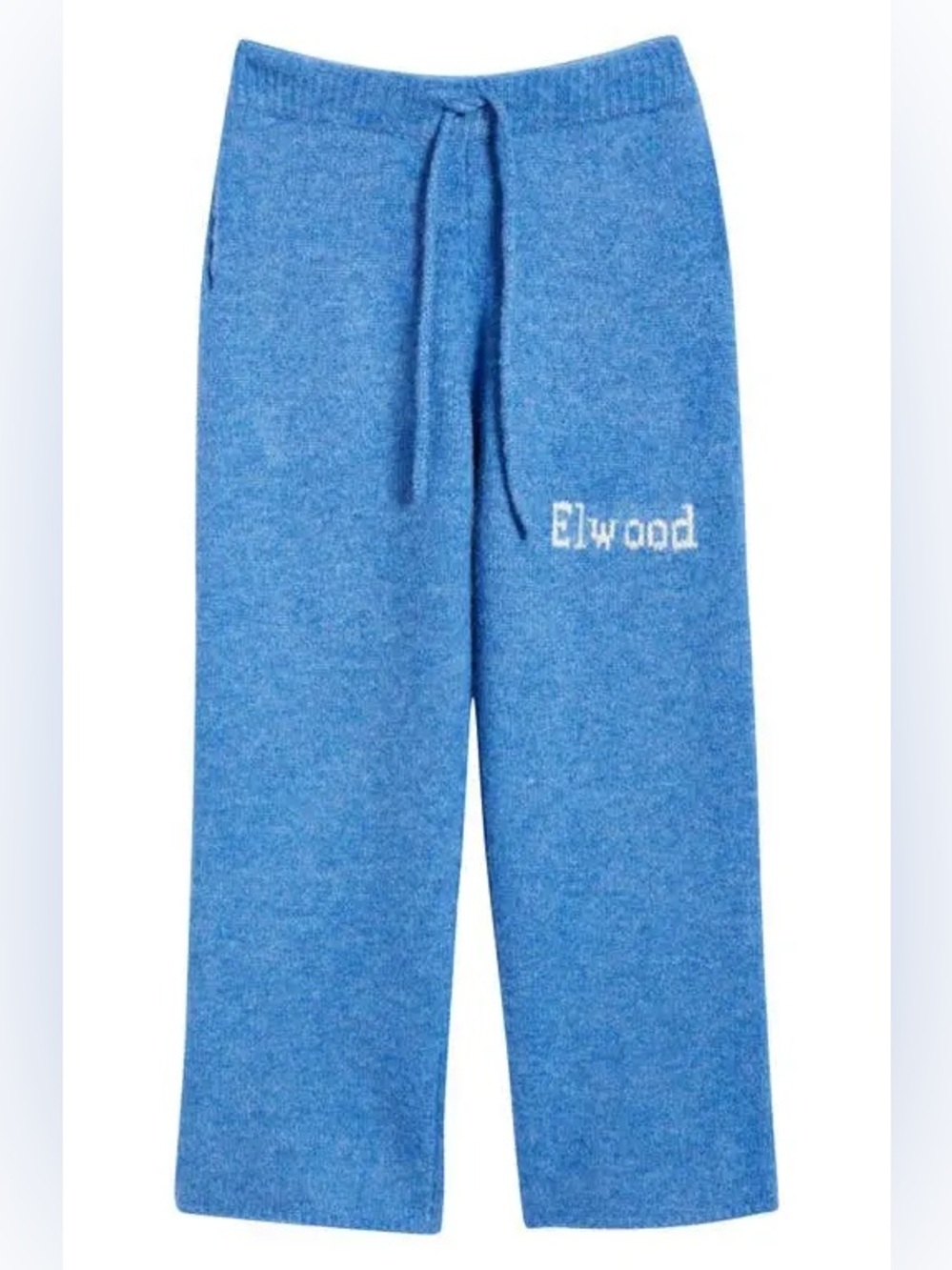Elwood Intarsia Logo Baggy Sweatpants Blue New Small